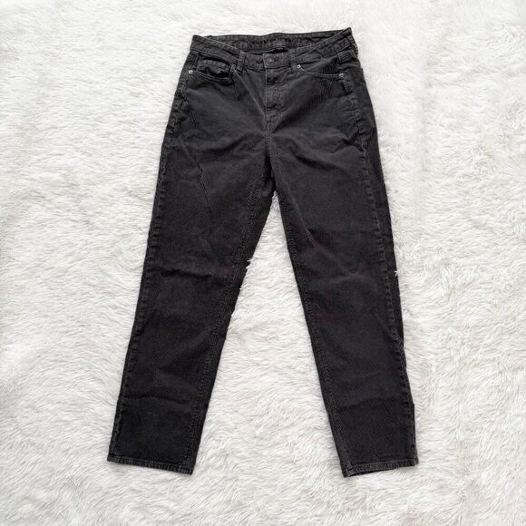 Women American Eagle High Rise Straight Leg Jeans Smoke Gray 6 Regular - Picture 2 of 8